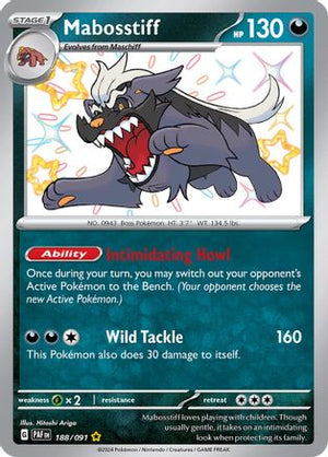 Mabosstiff 188 - SV Paldean Fates Holofoil - Poke-Collect
