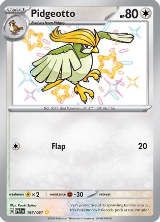 Pidgeotto 197 - SV Paldean Fates Holofoil - Poke-Collect