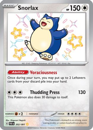 Snorlax 202 - SV Paldean Fates Holofoil - Poke-Collect