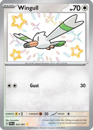 Wingull 203 - SV Paldean Fates Holofoil - Poke-Collect
