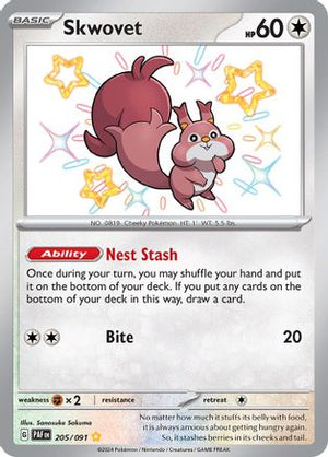 Skwovet 205 - SV Paldean Fates Holofoil - Poke-Collect