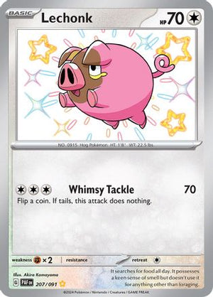 Lechonk 207 - SV Paldean Fates Holofoil - Poke-Collect