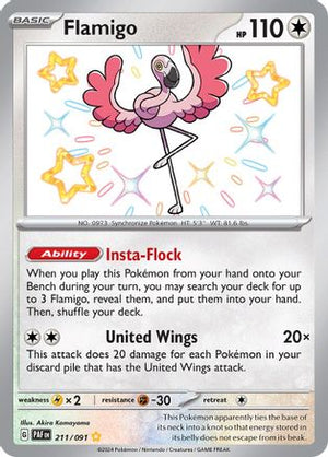 Flamigo 211 - SV Paldean Fates Holofoil - Poke-Collect