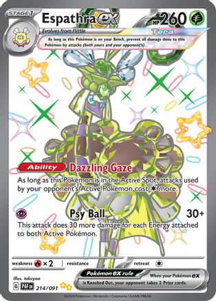 Espathra ex 214/091 214 - SV Paldean Fates Holofoil - Poke-Collect