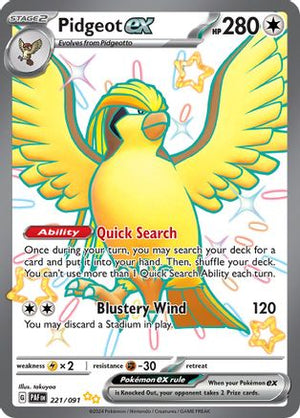 Pidgeot ex 221 - SV Paldean Fates Holofoil