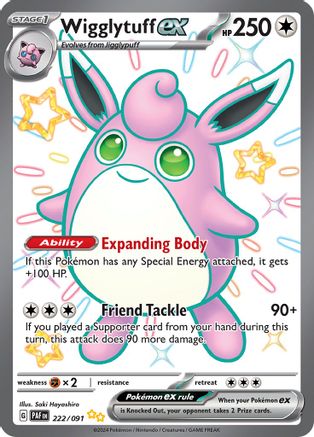 Wigglytuff ex 222 - SV Paldean Fates Holofoil - Poke-Collect