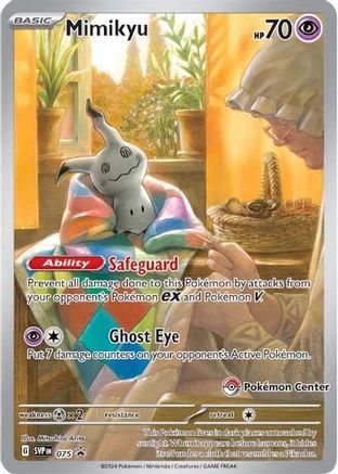 Mimikyu (Pokemon Center Exclusive) SVP075 - SV Scarlet & Violet Promo Cards Holofoil