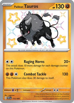 Paldean Tauros 172 - SV Paldean Fates Holofoil - Poke-Collect