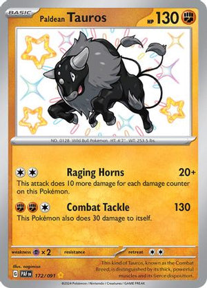 Paldean Tauros 172 - SV Paldean Fates Holofoil - Poke-Collect