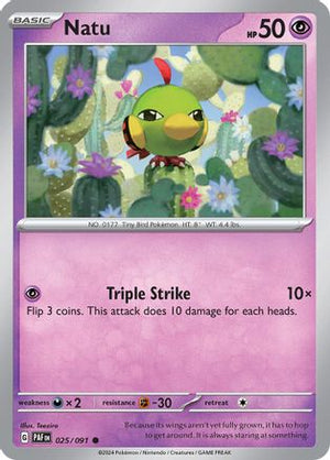 Natu 25 - SV Paldean Fates Reverse Holofoil - Poke-Collect