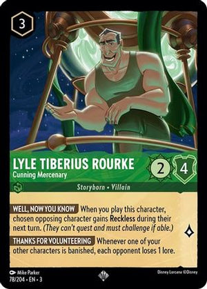 Lyle Tiberius Rourke - Cunning Mercenary (78/204) - Into the Inklands Cold Foil