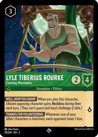 Lyle Tiberius Rourke - Cunning Mercenary (78/204) - Into the Inklands