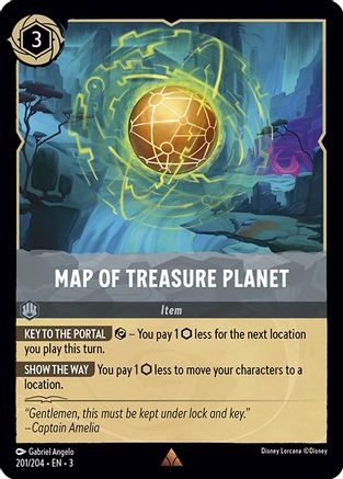 Map of Treasure Planet (201/204) - Into the Inklands Cold Foil