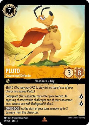 Pluto - Determined Defender (17/204) - Into the Inklands Cold Foil