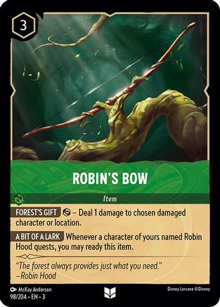 Robin's Bow (98/204) - Into the Inklands Cold Foil