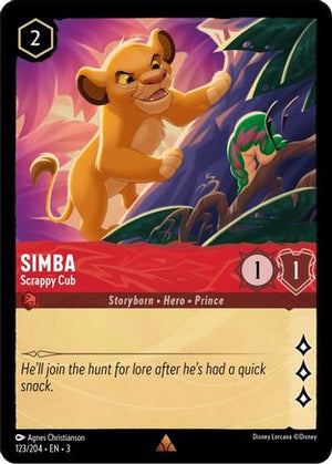 Simba - Scrappy Cub (123/204) - Into the Inklands