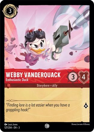 Webby Vanderquack - Enthusiastic Duck (127/204) - Into the Inklands