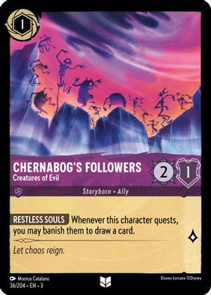 Chernabog's Followers - Creatures of Evil (36/204) - Into the Inklands Cold Foil