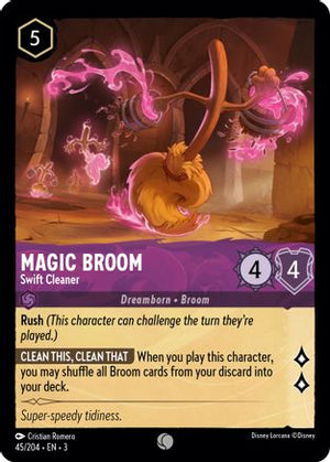 Magic Broom - Swift Cleaner (45/204) - Into the Inklands Cold Foil