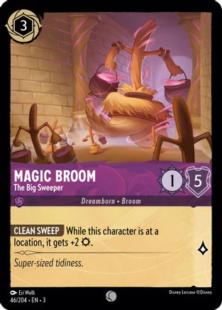 Magic Broom - The Big Sweeper (46/204) - Into the Inklands Cold Foil