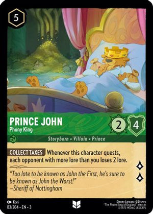 Prince John - Phony King (83/204) - Into the Inklands Cold Foil