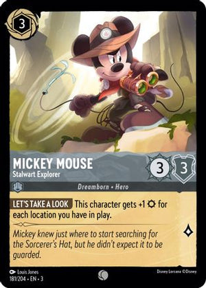 Mickey Mouse - Stalwart Explorer (181/204) - Into the Inklands Cold Foil