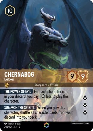 Chernabog - Evildoer (Enchanted) (205/204) - Into the Inklands Holofoil