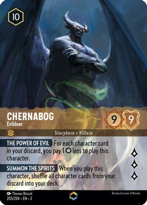 Chernabog - Evildoer (Enchanted) (205/204) - Into the Inklands Holofoil