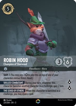 Robin Hood - Champion of Sherwood (Enchanted) (221/204) - Into the Inklands Holofoil