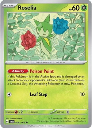 Roselia 8 - SV05 Temporal Forces Reverse Holofoil - Poke-Collect
