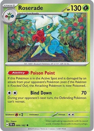 Roserade 9 - SV05 Temporal Forces Reverse Holofoil - Poke-Collect