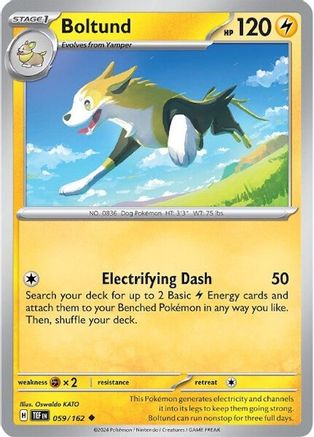 Boltund 59 - SV05 Temporal Forces Reverse Holofoil - Poke-Collect