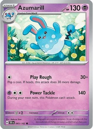 Azumarill 65 - SV05 Temporal Forces Reverse Holofoil - Poke-Collect