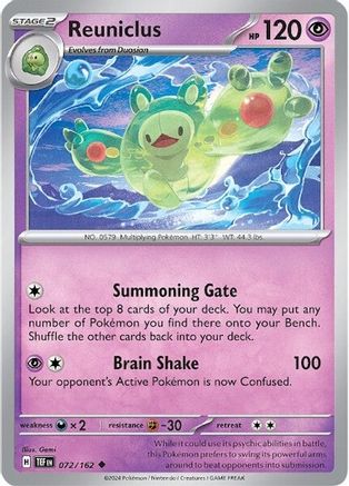 Reuniclus 72 - SV05 Temporal Forces Reverse Holofoil - Poke-Collect