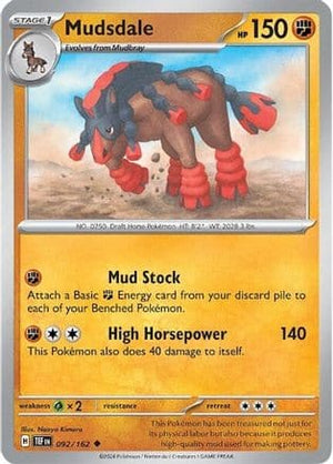 Mudsdale 92 - SV05 Temporal Forces Reverse Holofoil - Poke-Collect