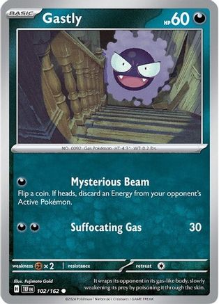 Gastly - 102/162 102 - SV05 Temporal Forces Reverse Holofoil - Poke-Collect
