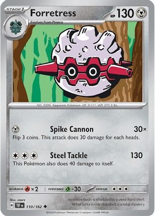 Forretress 110 - SV05 Temporal Forces Reverse Holofoil - Poke-Collect