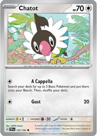 Chatot - 132/162 132 - SV05 Temporal Forces - Poke-Collect