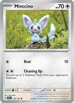Minccino - 136/162 136 - SV05 Temporal Forces Reverse Holofoil - Poke-Collect