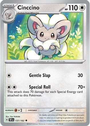 Cinccino - 137/162 137 - SV05 Temporal Forces Reverse Holofoil - Poke-Collect
