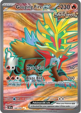 Gouging Fire ex - 188/162 188 - SV05 Temporal Forces Holofoil - Poke-Collect
