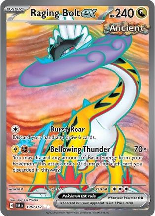 Raging Bolt ex - 196/162 196 - SV05 Temporal Forces Holofoil - Poke-Collect