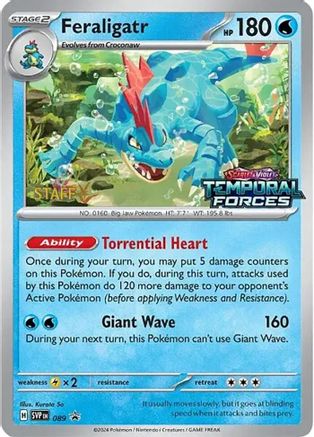 Feraligatr - 089 [Staff] 89 - SV Scarlet & Violet Promo Cards Holofoil - Poke-Collect