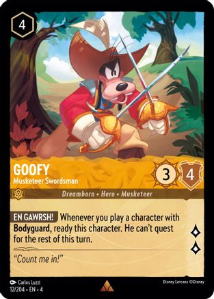 Goofy - Musketeer Swordsman (12/204) - Ursulas Return