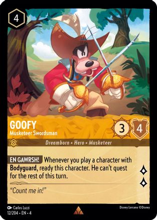 Goofy - Musketeer Swordsman (12/204) - Ursulas Return Cold Foil - Poke-Collect