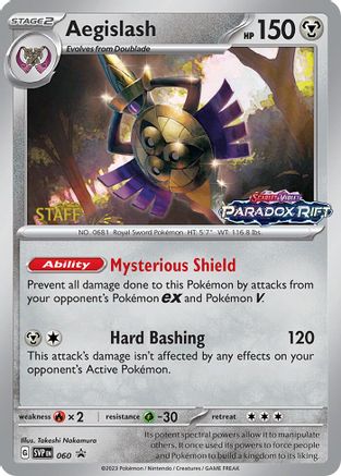 Aegislash - 060 (Prerelease) [Staff] 60 - SV Scarlet & Violet Promo Cards Holofoil - Poke-Collect
