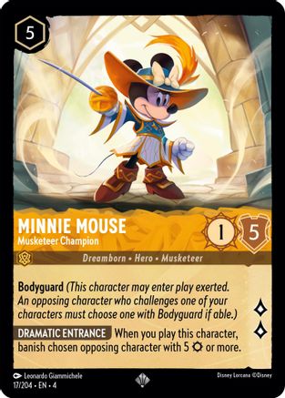 Minnie Mouse - Musketeer Champion (17/204) - Ursulas Return Cold Foil