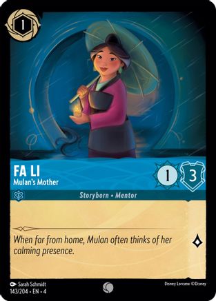 Fa Li - Mulan's Mother (143/204) - Ursulas Return