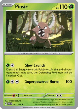 Pinsir - 003/167 3 - SV06 Twilight Masquerade Reverse Holofoil - Poke-Collect
