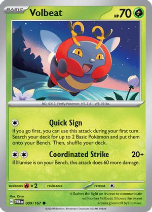 Volbeat 9 - SV06 Twilight Masquerade Reverse Holofoil - Poke-Collect